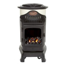 Provence Portable Real Flame Gas Heater - Cream and Black